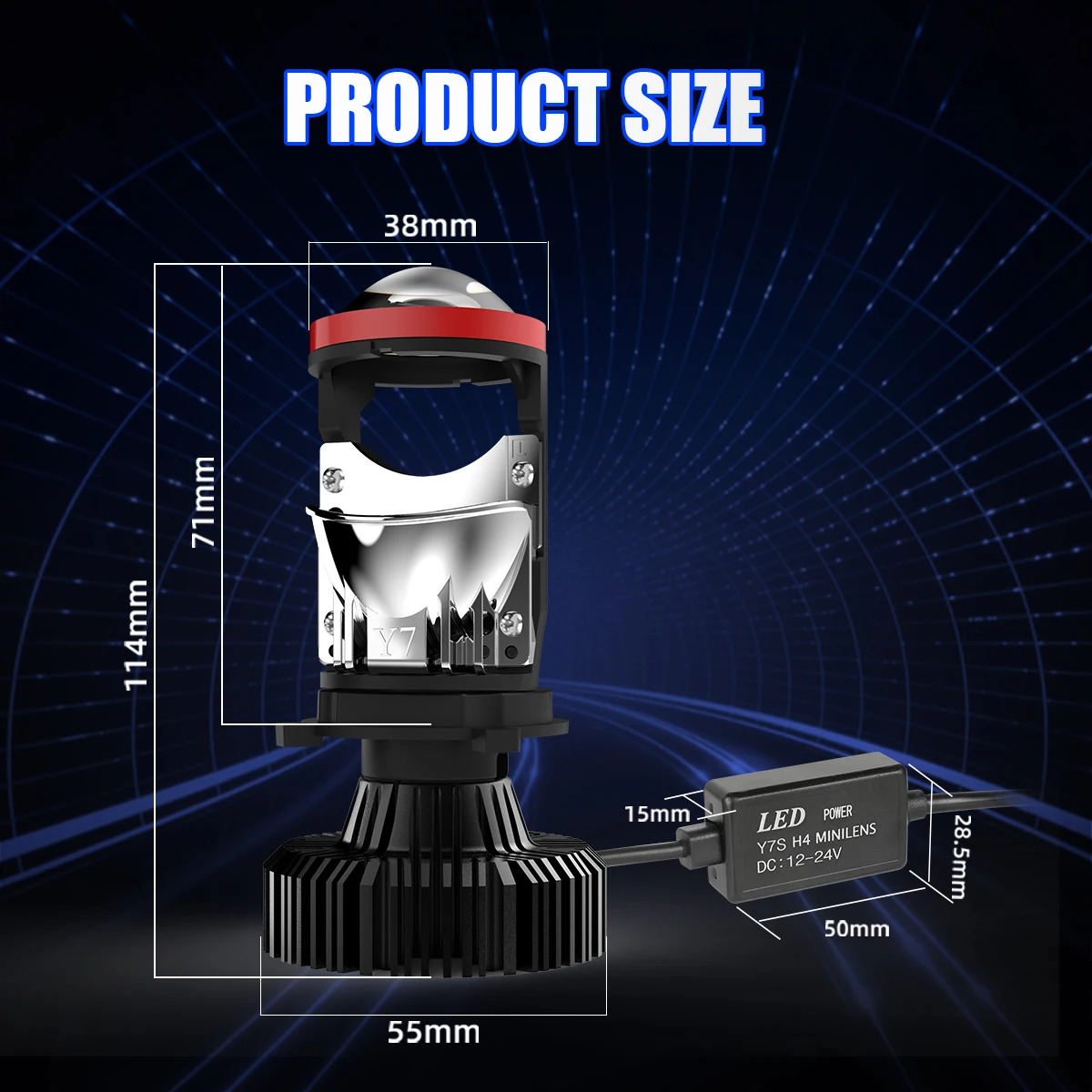 UNISHINE LED ヘッドライト電球 H4 ミニプロジ - Universal Motorcycle Led Headlight Projector のレビューと価格