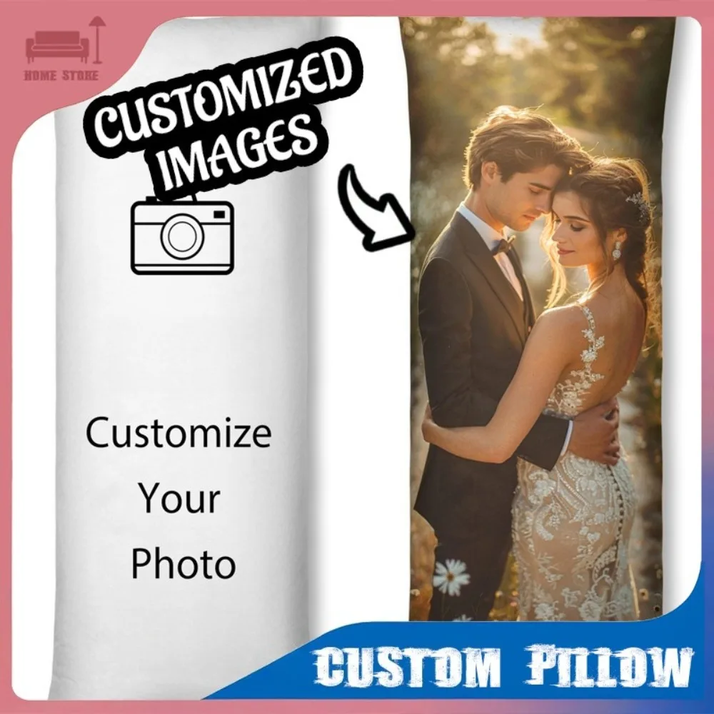 

Custom Printed Pillow Cover Rectangle Zippered Long Pillowcase Bedroom Living room Sleep Decor Multi size pillow core matching