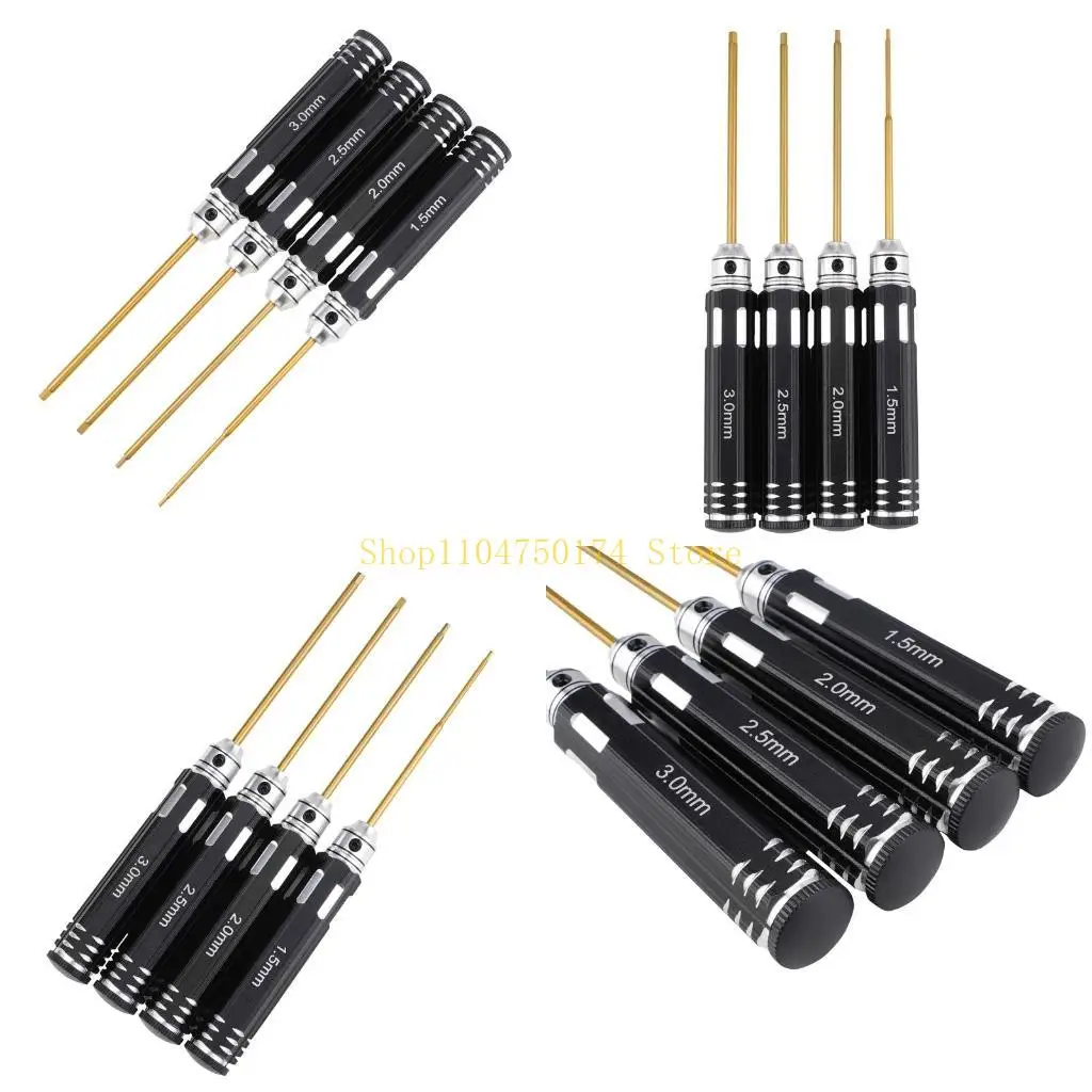 4 Pieces Screw Driver Set 1.5mm 2.0mm 2.5mm 3.0mm Hexagon Screwdriver RC Repair Tools for Helicopter Car Models Top Sale