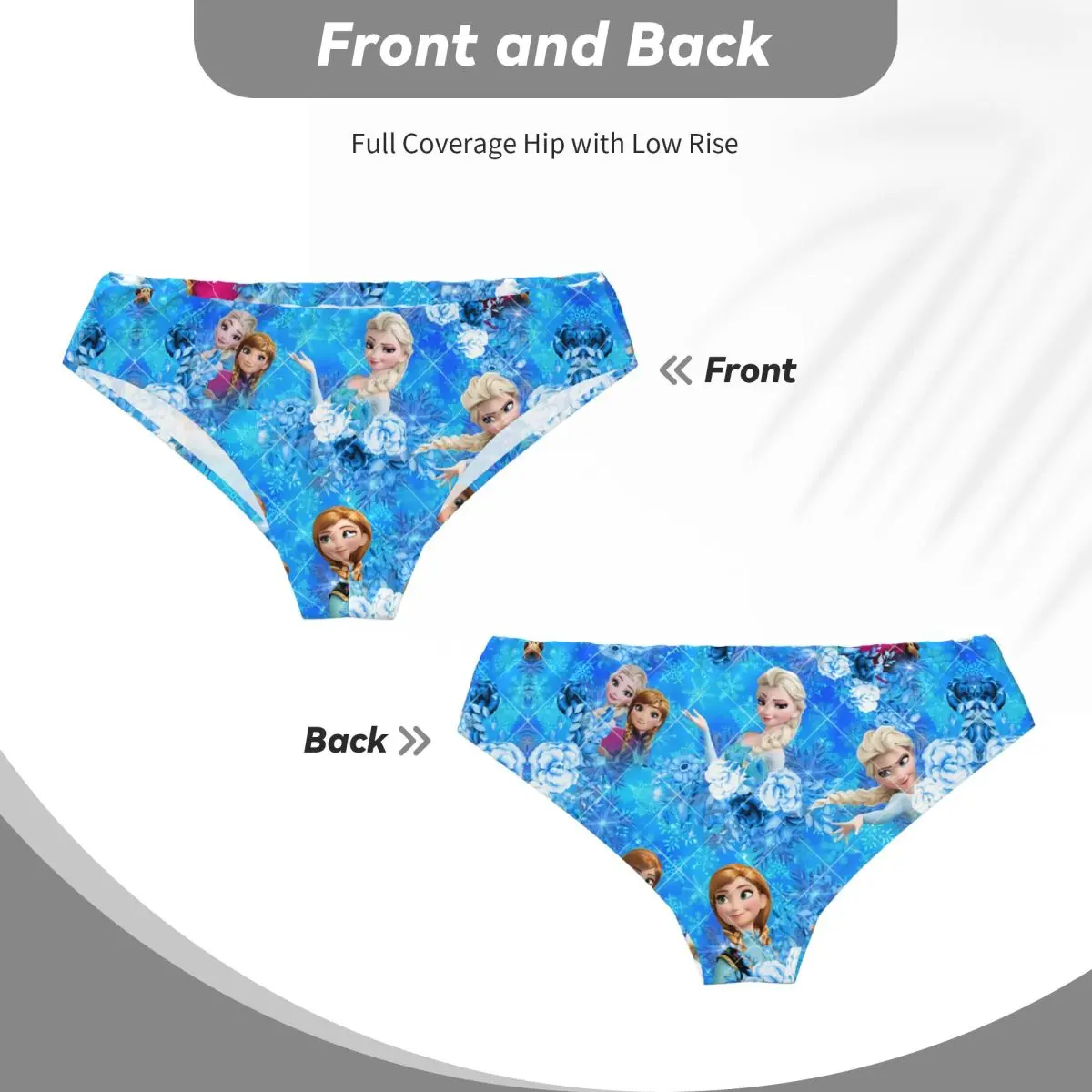 Custom Men\'s Frozen Panties Underwear Male Breathable Elsa Anna Briefs Underpants