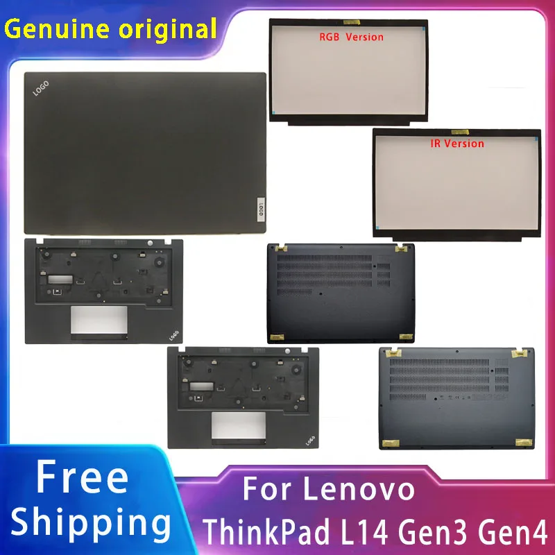 New For Lenovo ThinkPad L14 Gen 3 / L14 Gen 4;Replacemen Laptop Accessories Lcd Back Cover/Palmrest/Bottom With LOGO 5CB0Z69503