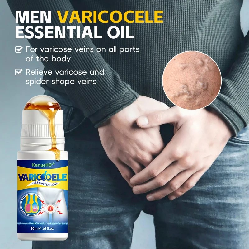 1pcs Varicocele Essential Oil Scrotum Spermatic Cord Swelling Herbal Formula Varicose Veins Liquid Vein Anti Swelling G138