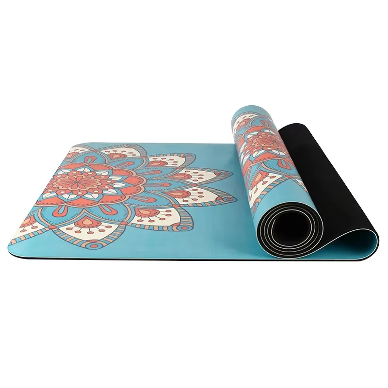 YTYIN High Quality Custom Printed 5mm Thick PU Natural Rubber Yoga Mat Personalized For Your Practice
