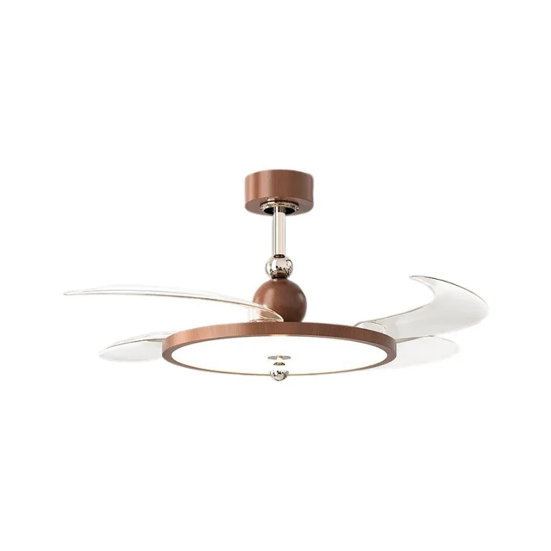 

Living room bedroom wind ceiling fan light cream wind dining room invisible ceiling fan light