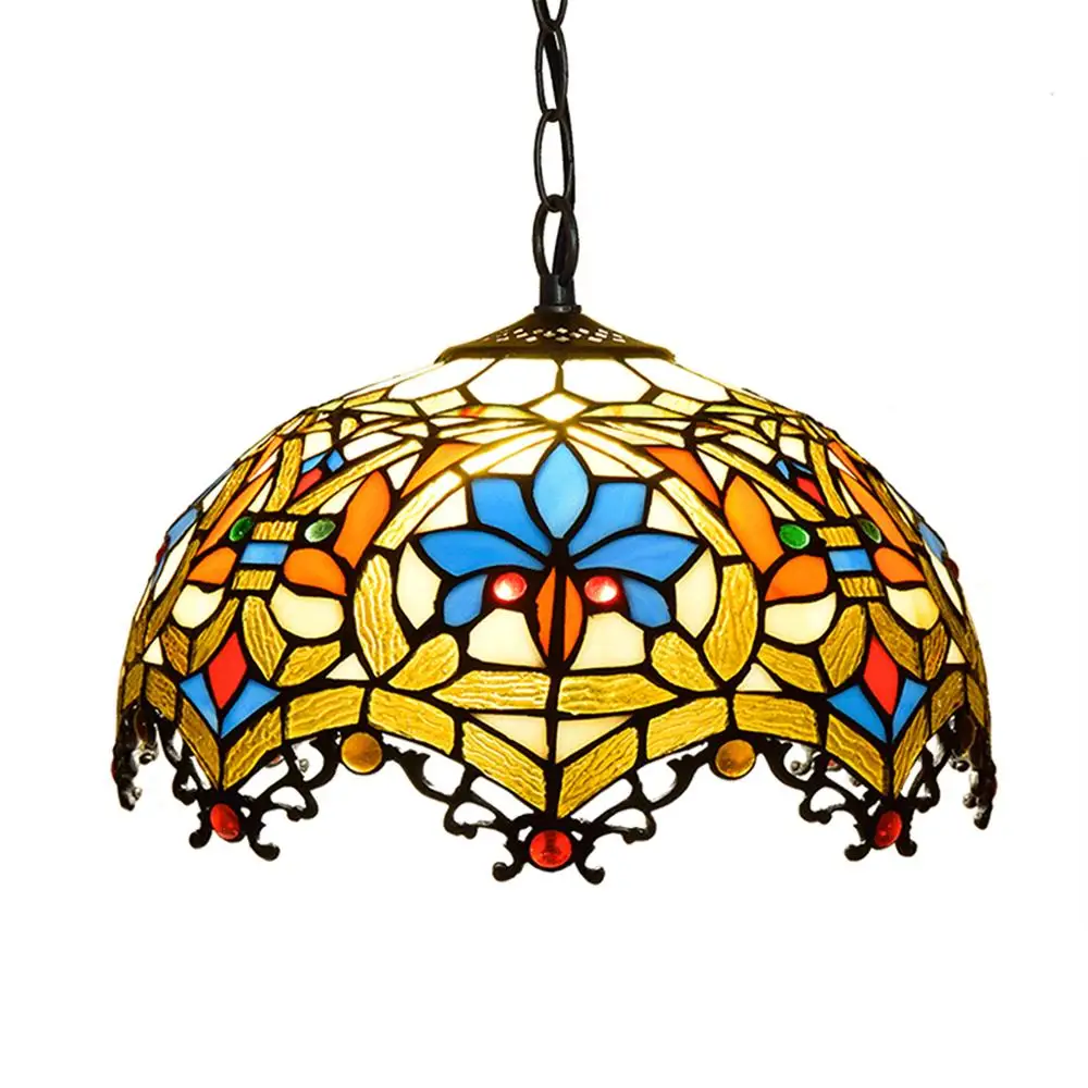 

30CM European Classic Creativity Tiffany's Stained Glass Dining Room Bedroom Balcony Corridor Pendent Lamp