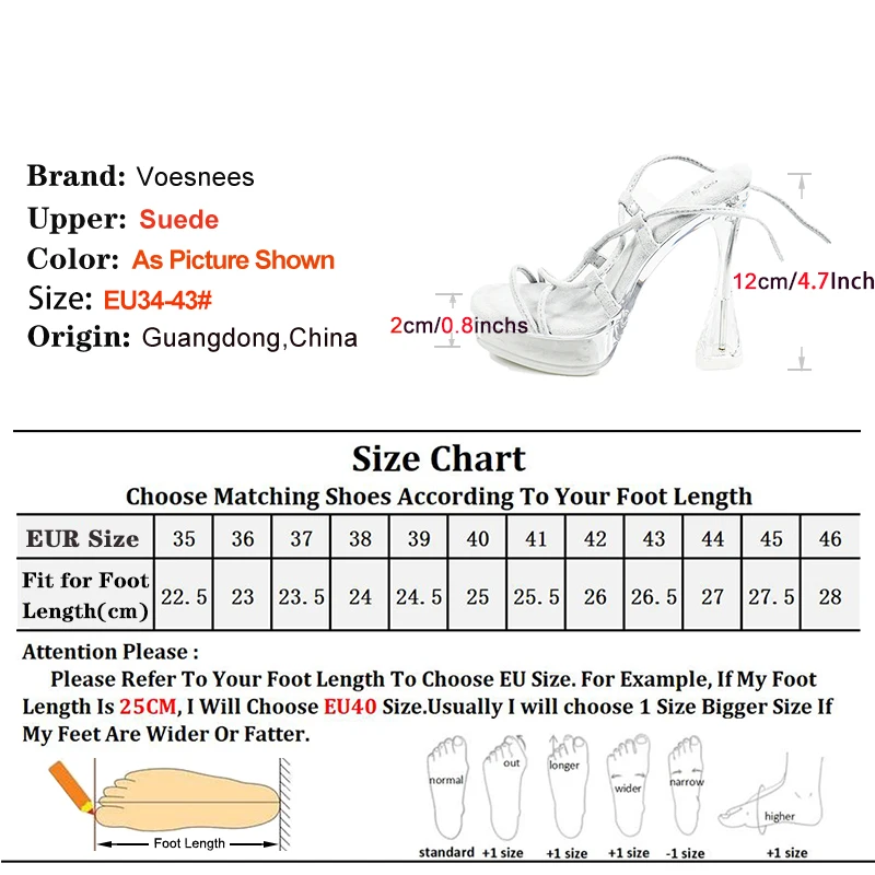 Ankle Strap Sandals 12CM Party High heels Transparent Platform Square Toe Shoes For Women Runway Style Summer Sandalies Mujer