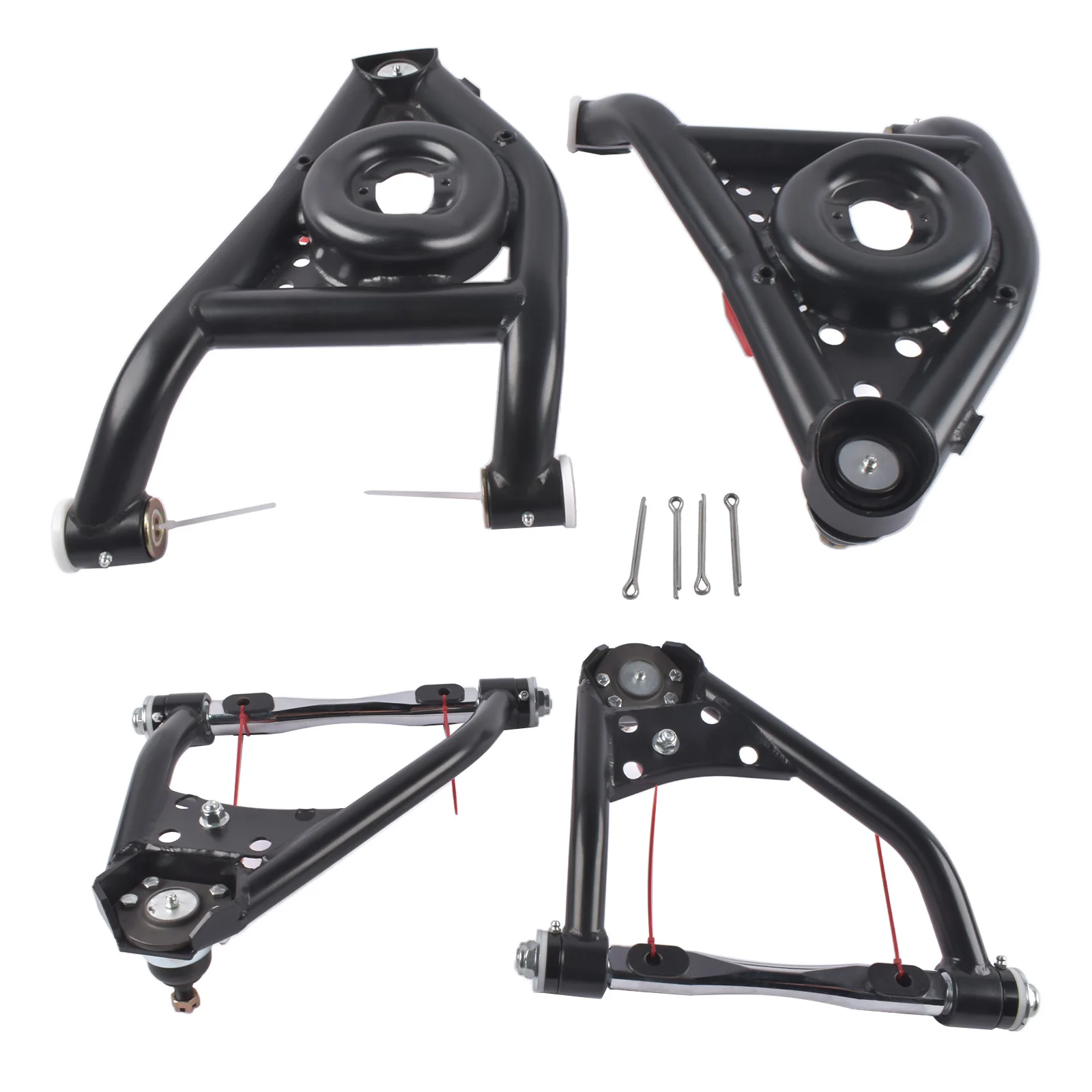 AP02 Tubular Upper Lower Control Arms Set A Body for Chevy Camaro Nova Oldsmobile Omega Pontiac Ventura Firebird Buick Apollo 1967-1974