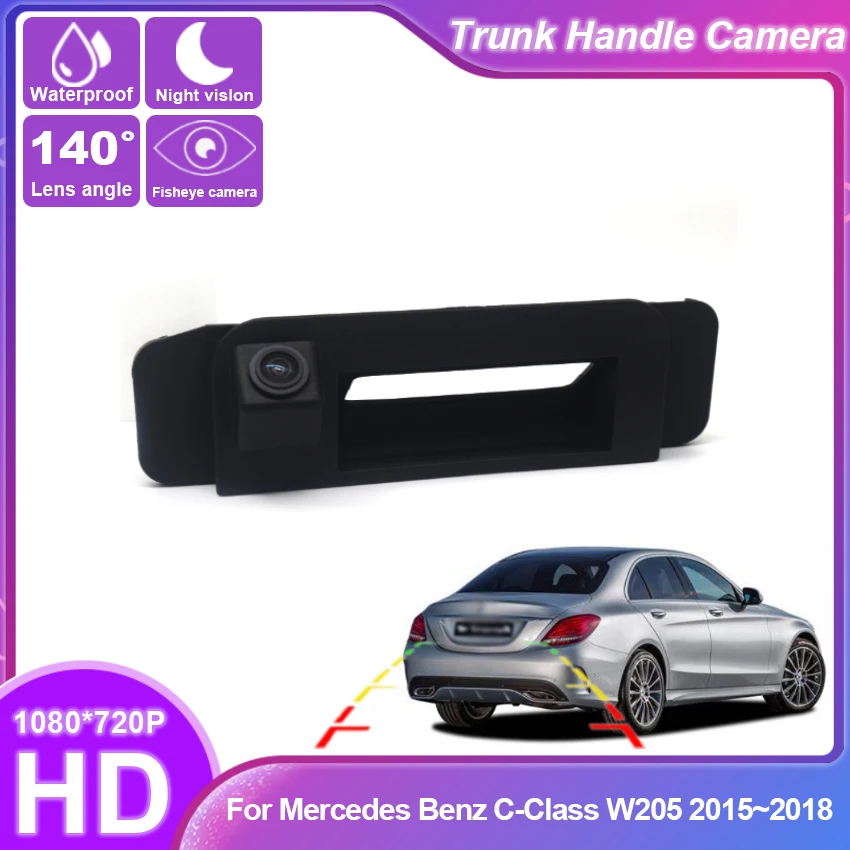 HD CCD Rear View Waterproof High quality Camera For Mercedes Benz C-Class W205 2015~2018 Trunk Handle Camera backup camera