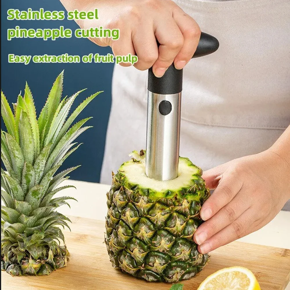 Pineapple Corer Slicer - ステンレス製パイナップルピーラー、パイナップル芯抜き器、スライサー、フルーツカッター