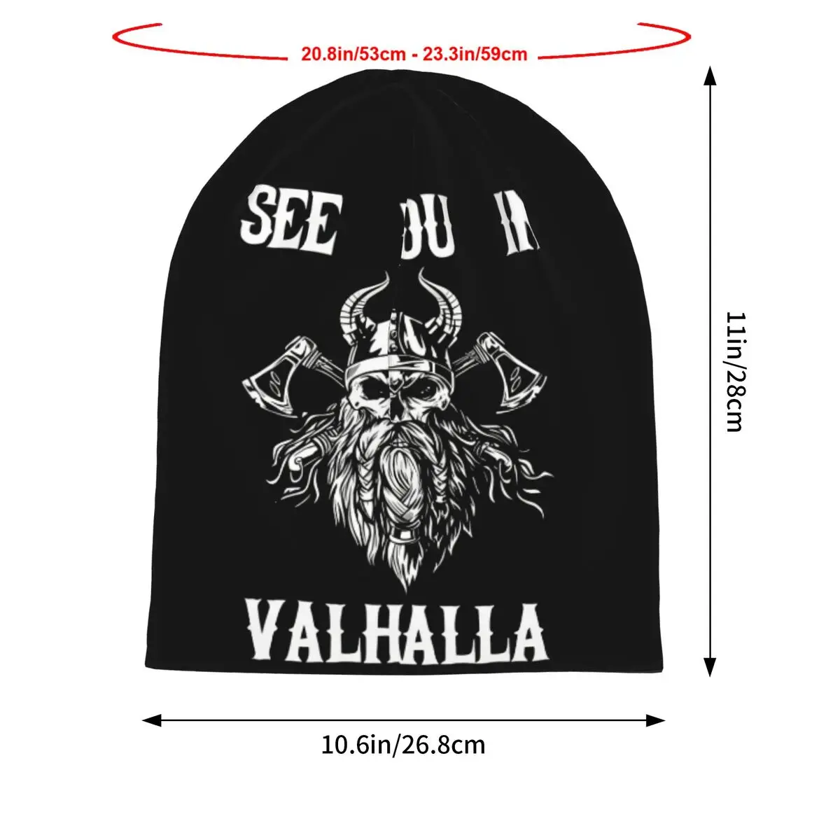 Viking Skullies Beanies Outdoor Hats See You In Valhalla Odin Thin Bonnet Special Caps Men