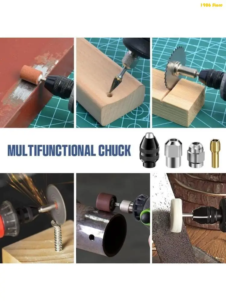 U1JB 15Pcs Drill Chuck Collet Set Copper Collet Chucks forDremel Rotary Tool 1/32