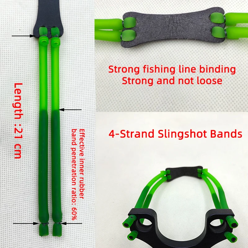 3 шт./лот, профессиональные 4-жильные ленты для рогатки 3060 + 1745, внутренняя трубка, крепление лески для стальных боеприпасов 8-9 мм