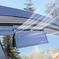 Solar Car Exhaust Fan with 3 Air Outlets Car Radiator Cooling Fan Car Window Air Vent Fan USB Power Auto Ventilation Fan for Car