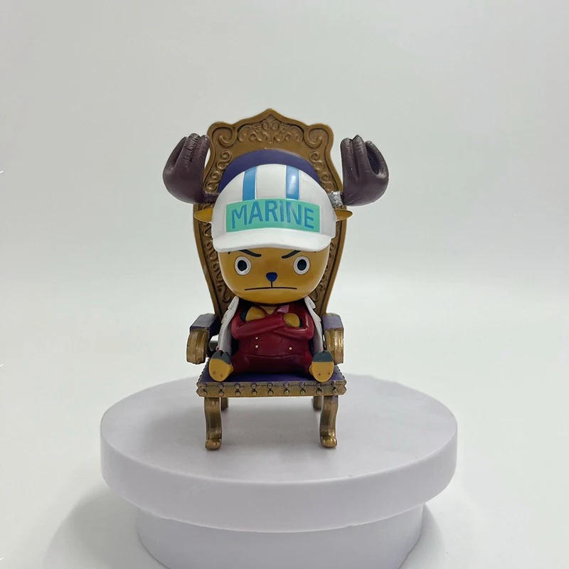 One Piece Tony Tony Chopper Cosplay Marine-Admiral Figur mit Thronstuhl Anime-Figur Modell Schreibtischdekoration Sammlerstück Geschenk – Detail 1