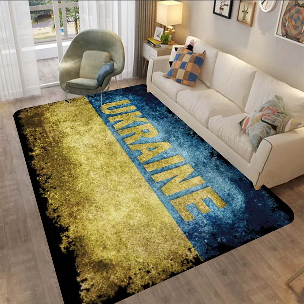 

Ukrainian Flag Floor Carpet Kids Room Bedroom Decoration Balcony Anti-Slip Doormat Living Room Hotel Decor Mat