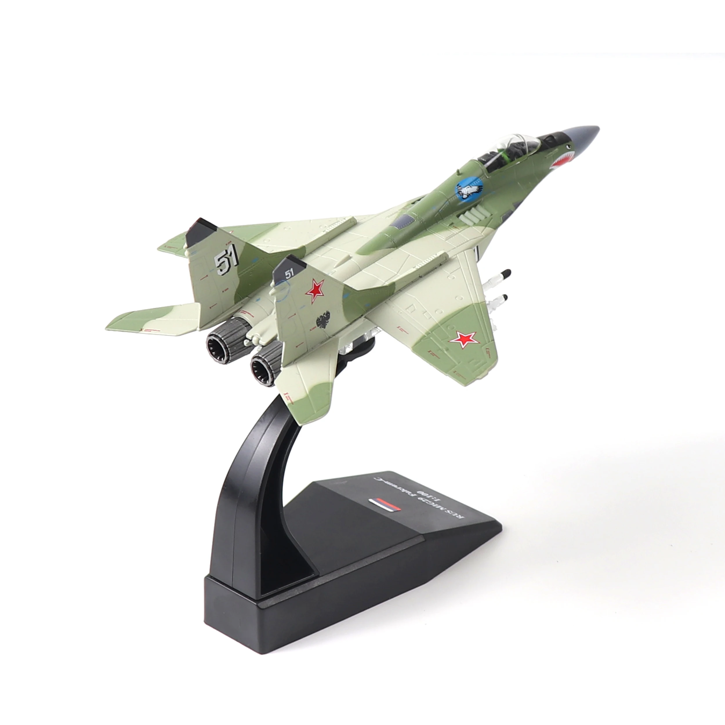 mig-29 Fighter Jet Model 1:100 Diecast Metal Military Aircraft Airplane Collection Gift