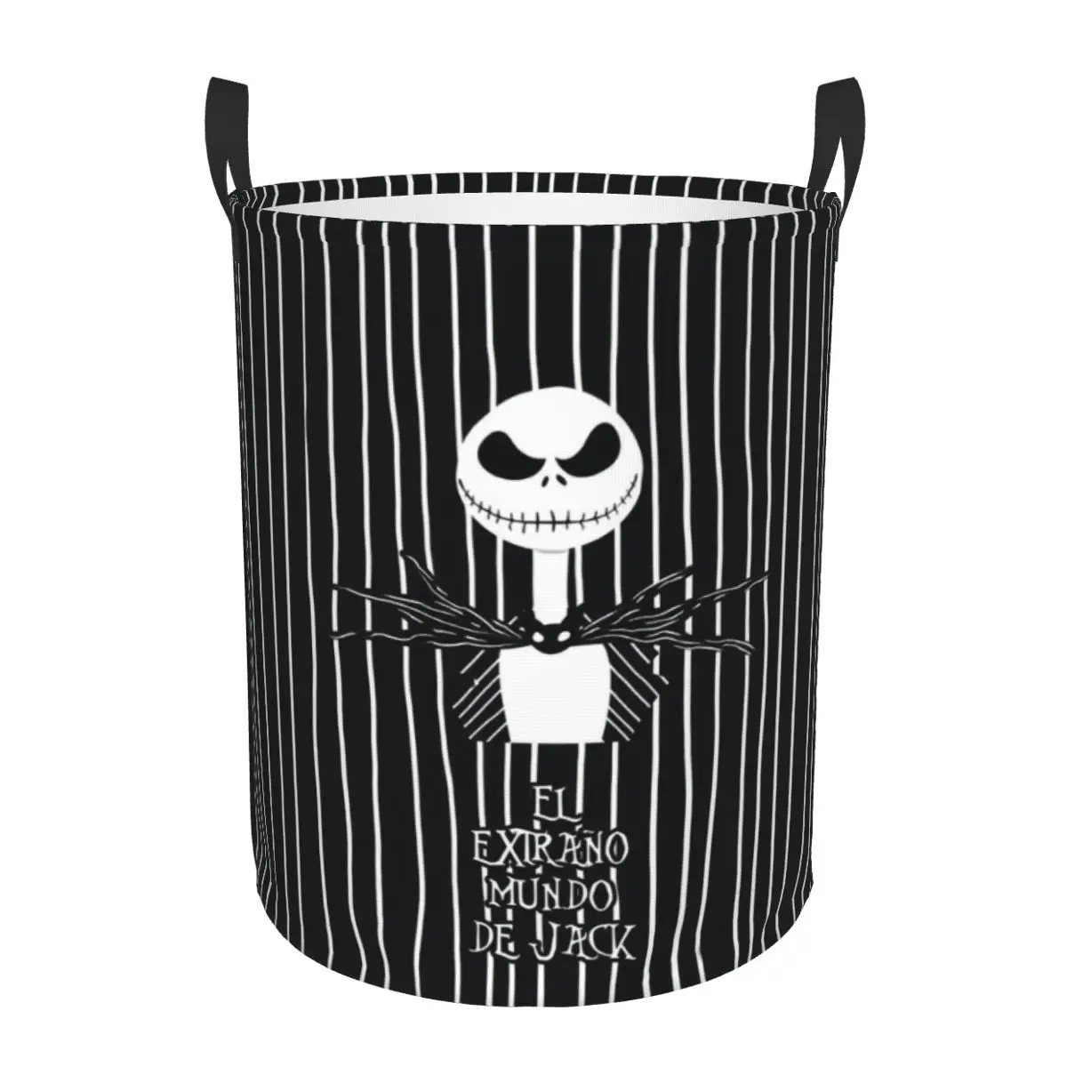 Custom Christmas Movie Laundry Basket Collapsible Halloween Skull Jack Baby Hamper for Nursery Toys Organizer Storage Bins