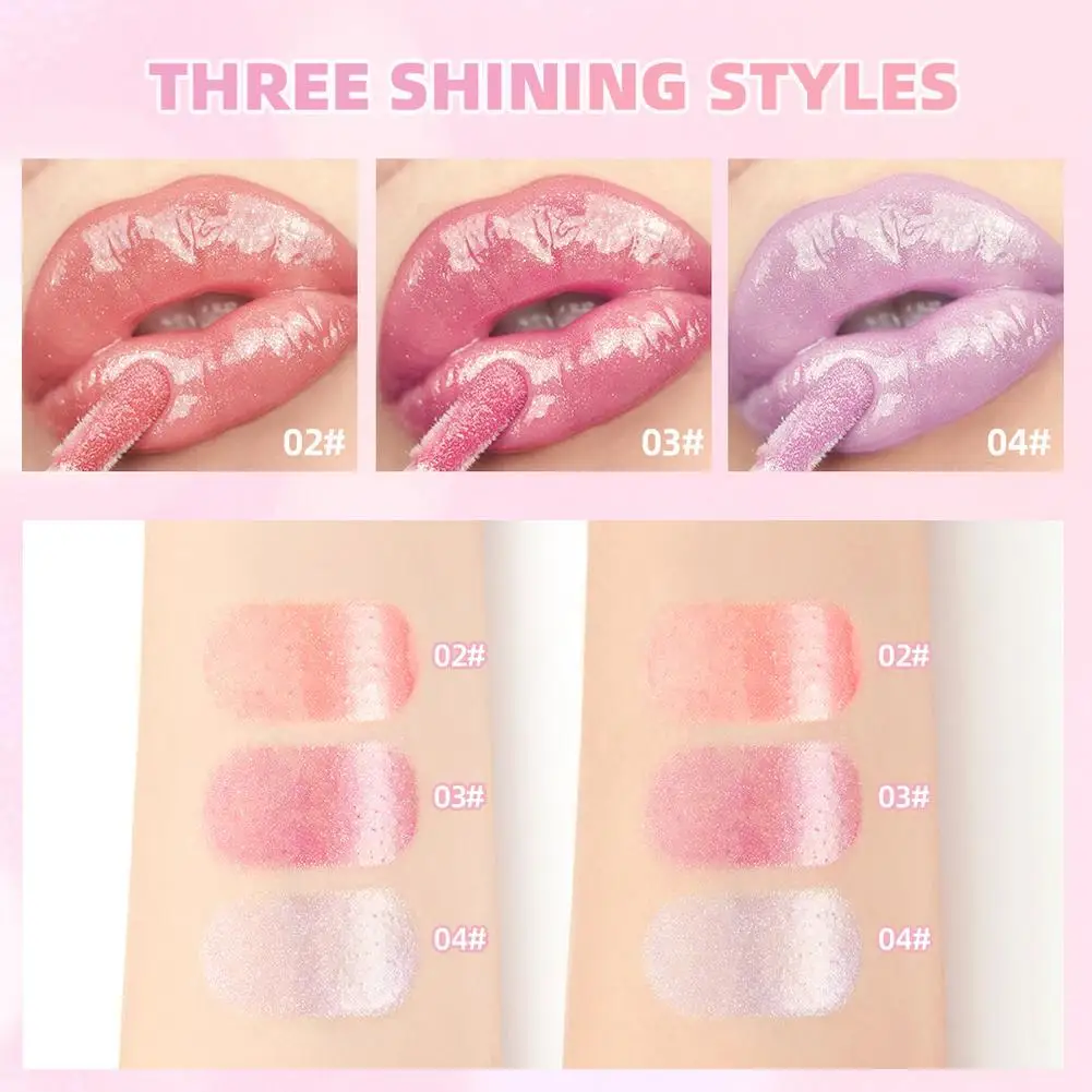 3Colors Moisturizing Lip Gloss Transparent Lip Oil Lips Plumper Lip Lip Liquid Lipstick Make Glaze Up Hydrating Hydrating D2X5