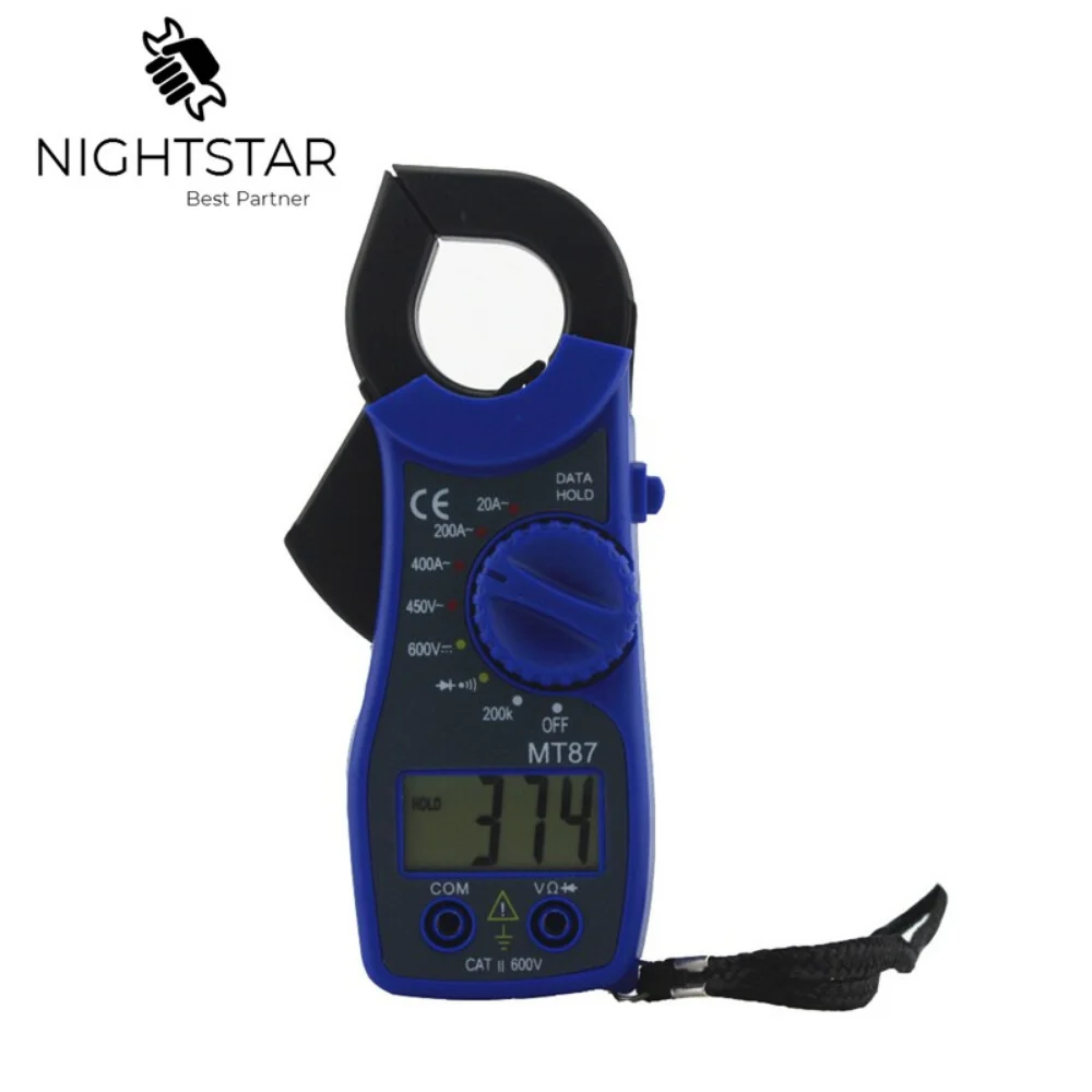 Pinza amperometrica digitale multimetro DC AC tensione corrente pinze resistenza Amp Ohm Tester elettronico Medidor Multimeter/colore casuale