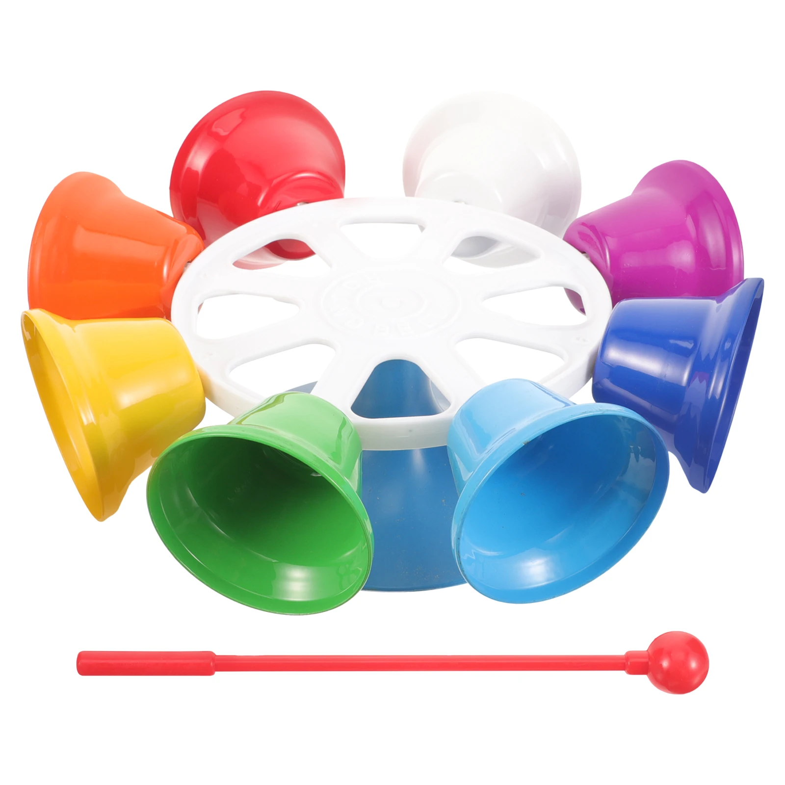 

1 Set Of 8-Notes Hand Bells Kids Percussion Musical Instruments Colorful Metal Rhythm Bells Early Education Music Teaching Tool