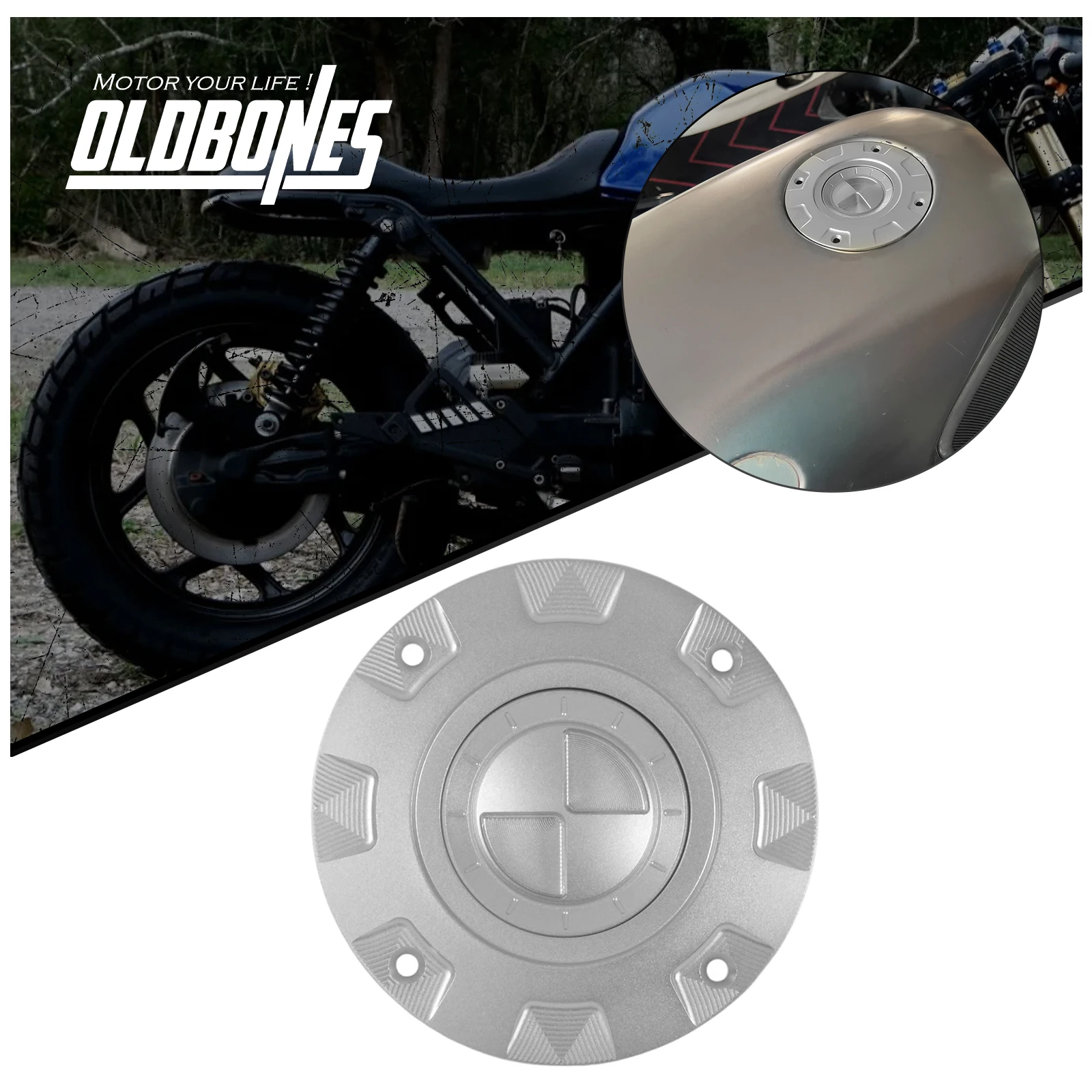 New For BMW K Series K1 K75 K100 K1100 Aluminium Silver Fuel Tank Gas Cap  Motorcycle Oil Cap Fuel Petrol 1PC