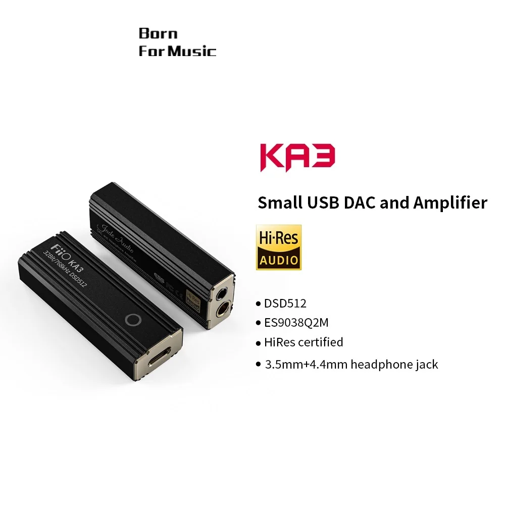 Top! KA3 Type C 3.5/4.4 Jack Earphone, USB DAC AMP, DSD512 Audio Cable for Android iOS Mac Windows10