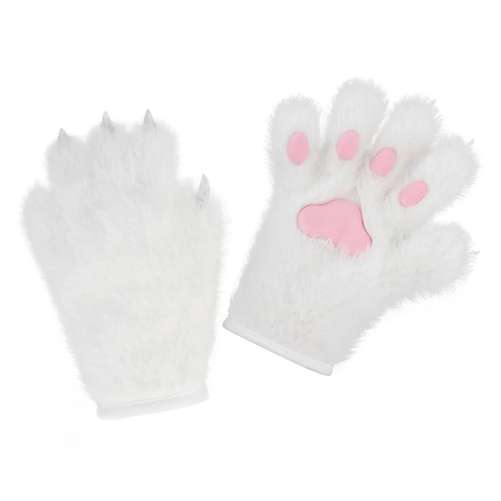 

Cute Cartoon Cosplay Costume Gloves Thicken Warm Cat Paw Gloves Furry Cosplay Props Puppy Claw Mittens Party