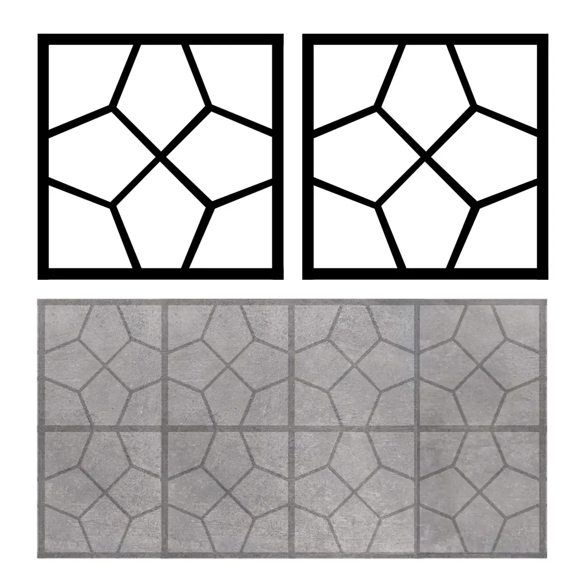 

Многоразовый формователь дорожек 15,7 x 15,7 x 1,6 дюйма, для создания тротуаров и ступеней