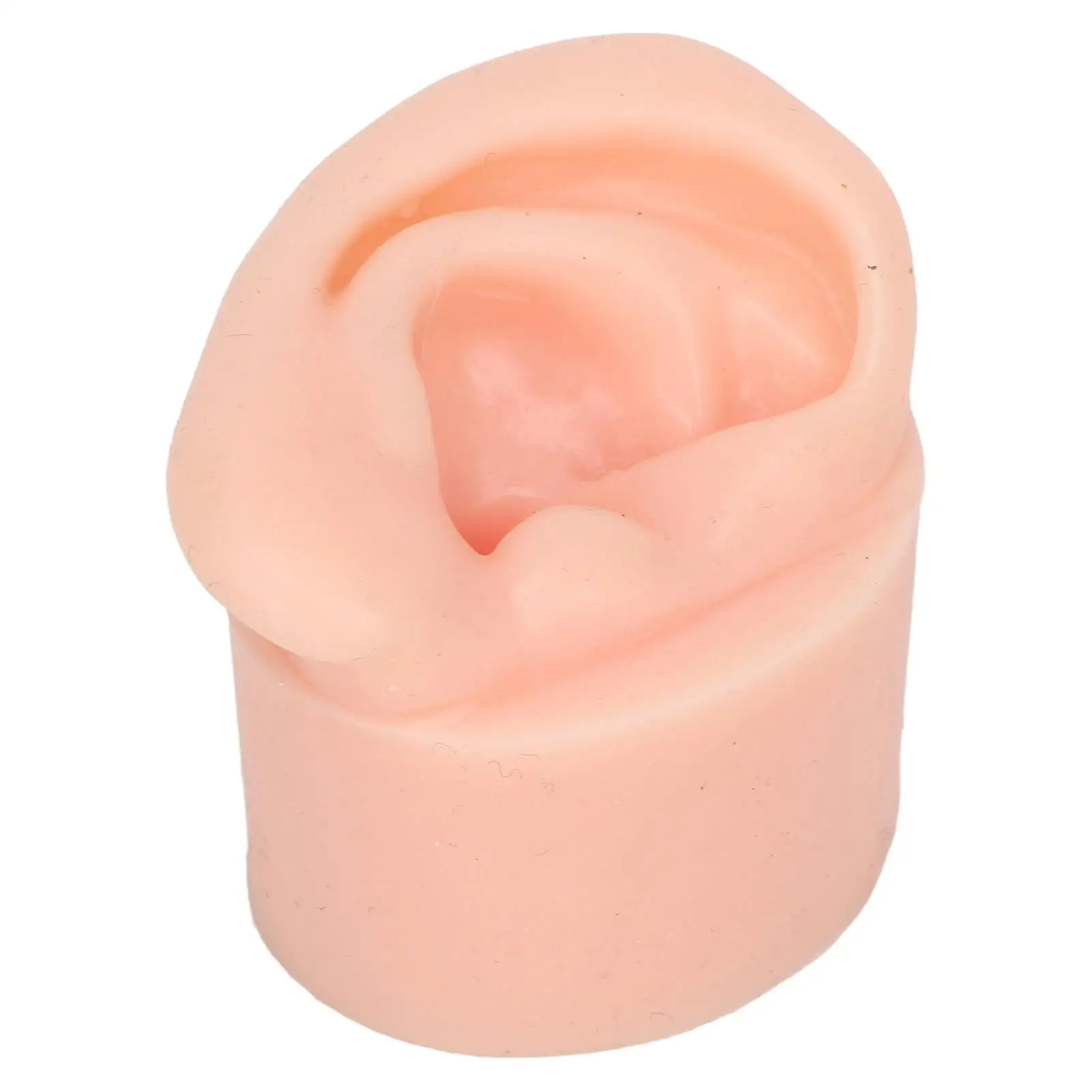 Modelo de oreja de silicona para entrenamiento de Piercing, Color de piel claro, utilería de simulación reutilizable para principiantes, Ideal para escuelas