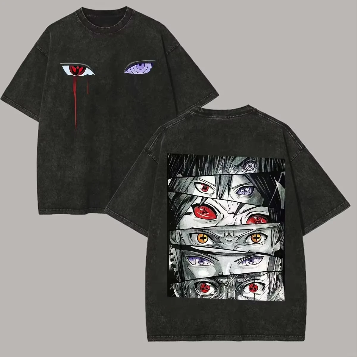 Naruto Shippuden Vintage Washed Cotton T-Shirt – Beliebtes Unisex-Baumwoll-T-Shirt für alle Jahreszeiten