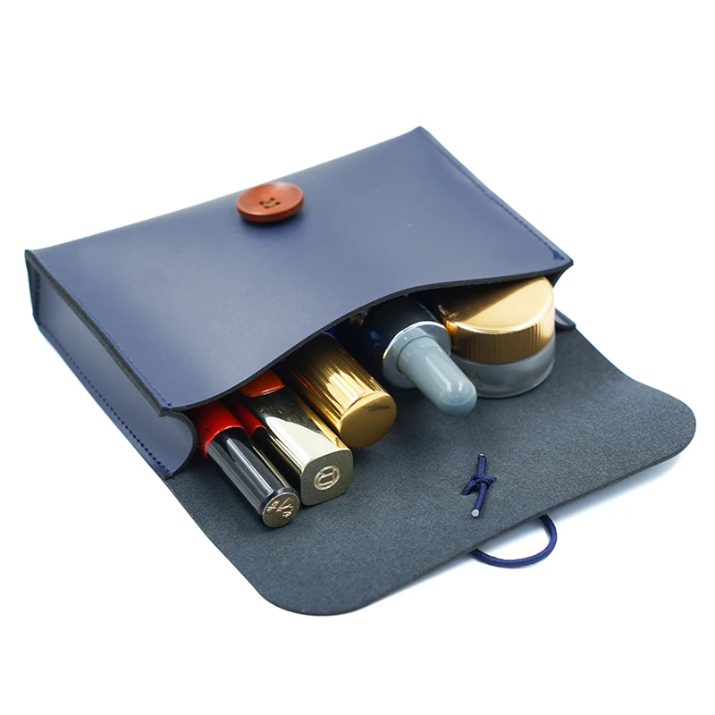 Borsa per cosmetici in pelle PU borse per il trucco Hasp da donna custodia per il trucco da viaggio borsa per il lavaggio degli articoli da toeletta