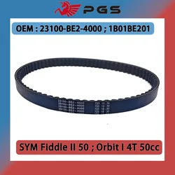 PGS Drive Belt For SYM Fiddle II 50 Orbit I Symply 4T 50cc 23100-BE2-A000 1B01BE201 4-Stroke Engine Parts Scooter 723 18 30 CVT