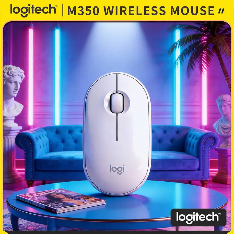 

Беспроводная эргономичная мышь Logitech M350 — удобная для ладони, бесшумные клики, два режима работы, 18 месяцев автономной работы, экологичная конструкция