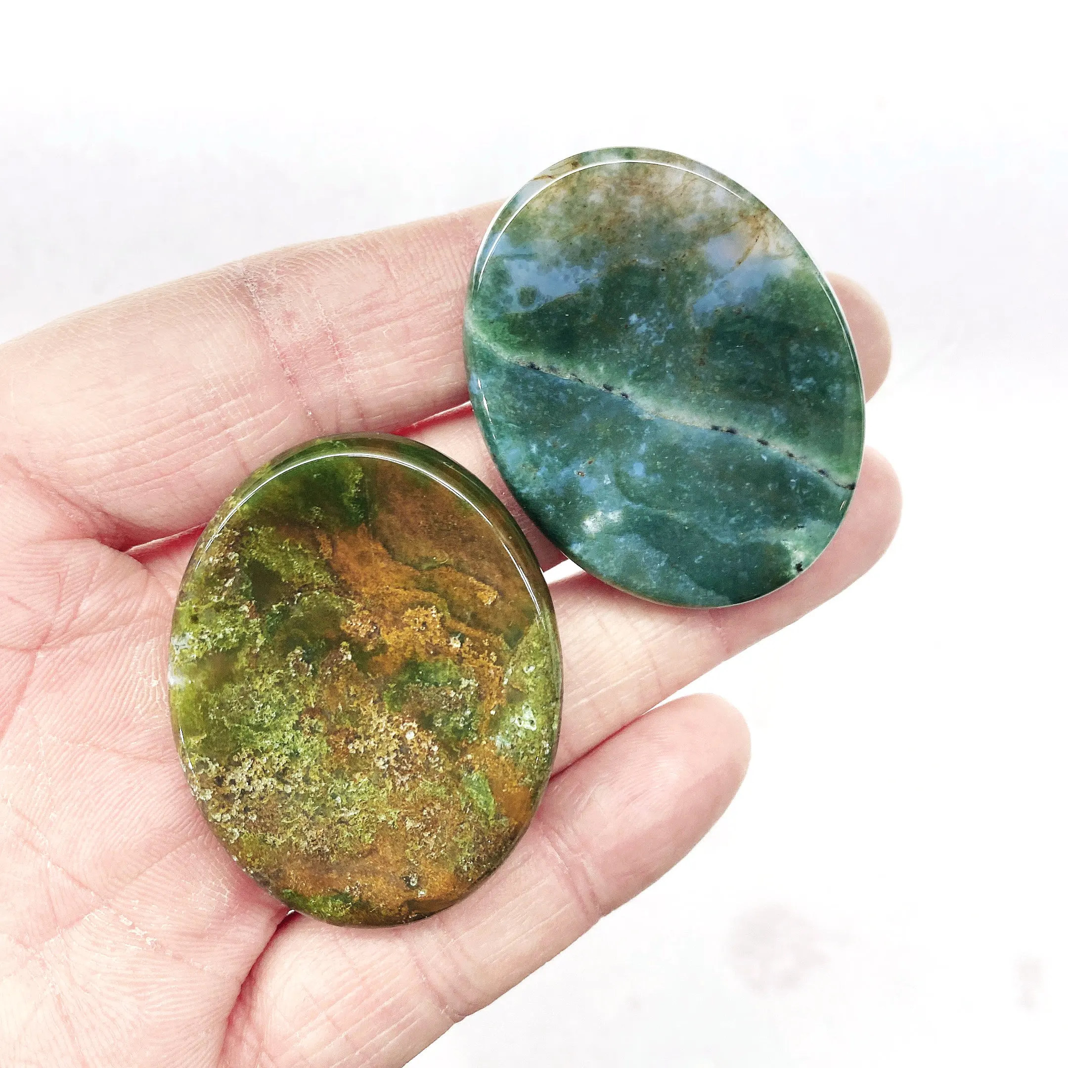 

2pc Natural Ocean Jasper Worry Stone Energy Reiki Stone Palm decoration Crystal Quartz Healing High Quality Gemstone For Gift