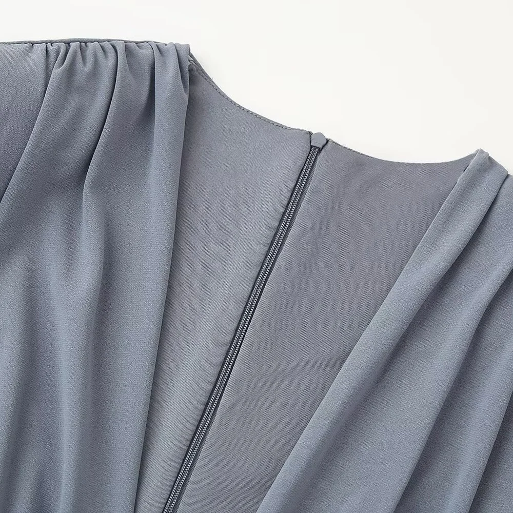 2024 autumn women's clothing new casual slimming versatile fashion slimming commuting belt pleated dress