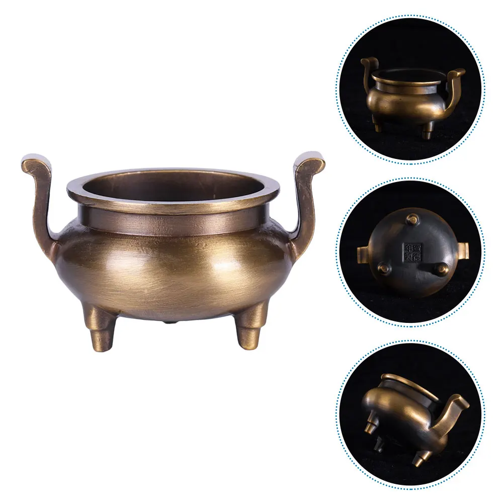 

1pc Pure Copper Burner Retro Aromatherapy Censer Incense Stick Holder Desk Home Decor Traditional Chinese Culture Gift