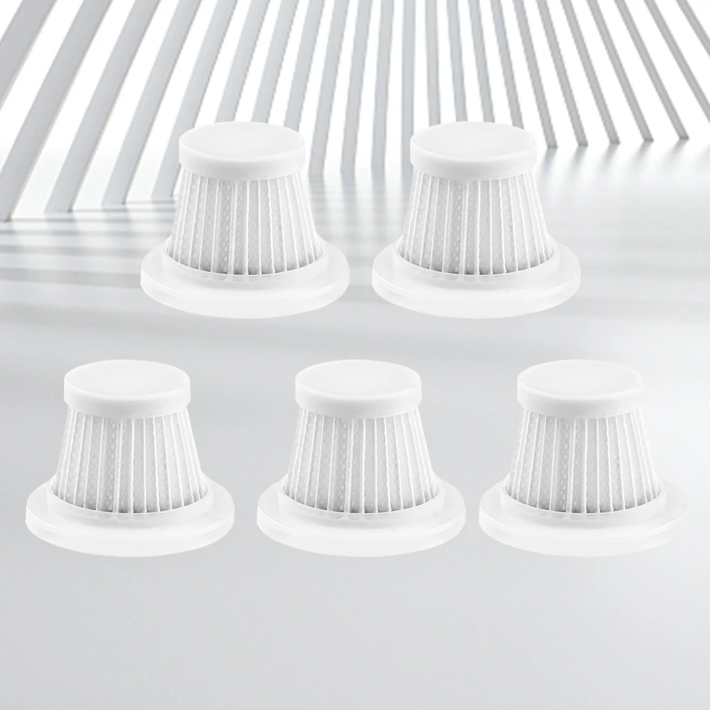 5pcs HEPA Car Vacuum Fliter Washable Reusable Cordless Car Vacuum Cleaner Filter Portable Handheld Vacuum Cleaner Accessories