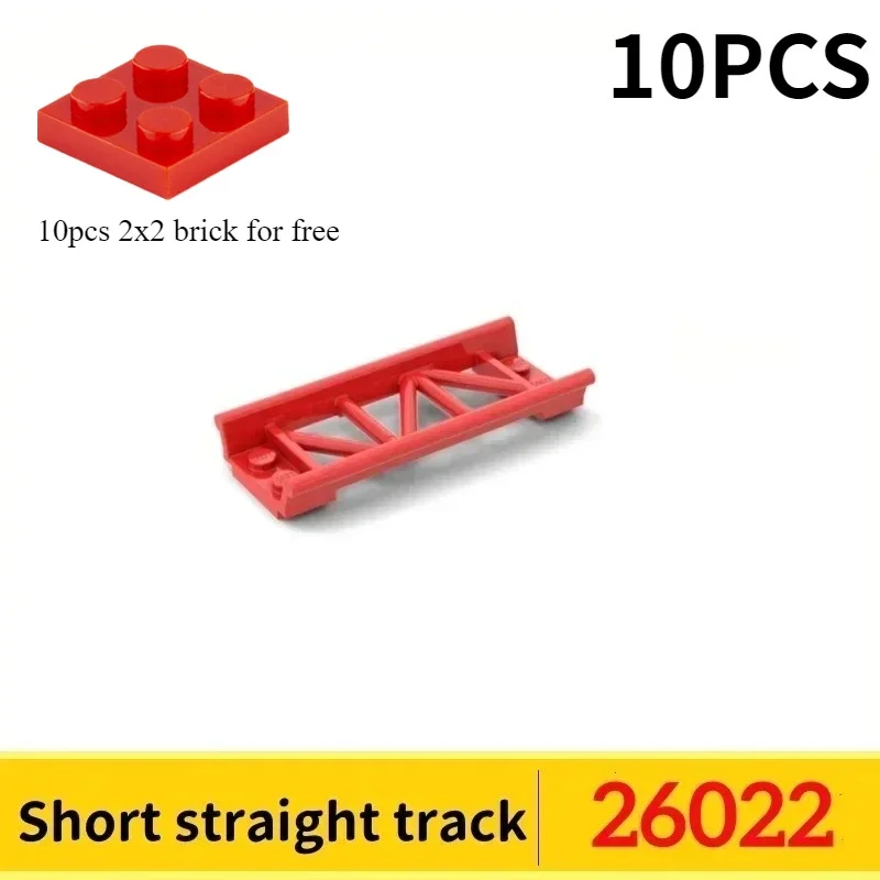 10 STKS Track Achtbaan Spoorweg Stad Trein Technisch Deel Bouwstenen Cadeau voor Kinderen Compatibel Leduo 26022 25059 25061