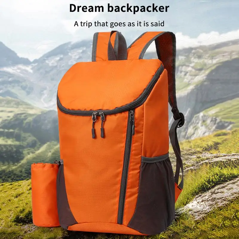 Mochila plegable portátil de 20L, mochila de montañismo plegable, mochila ultraligera para ciclismo al aire libre, mochila de viaje para senderismo