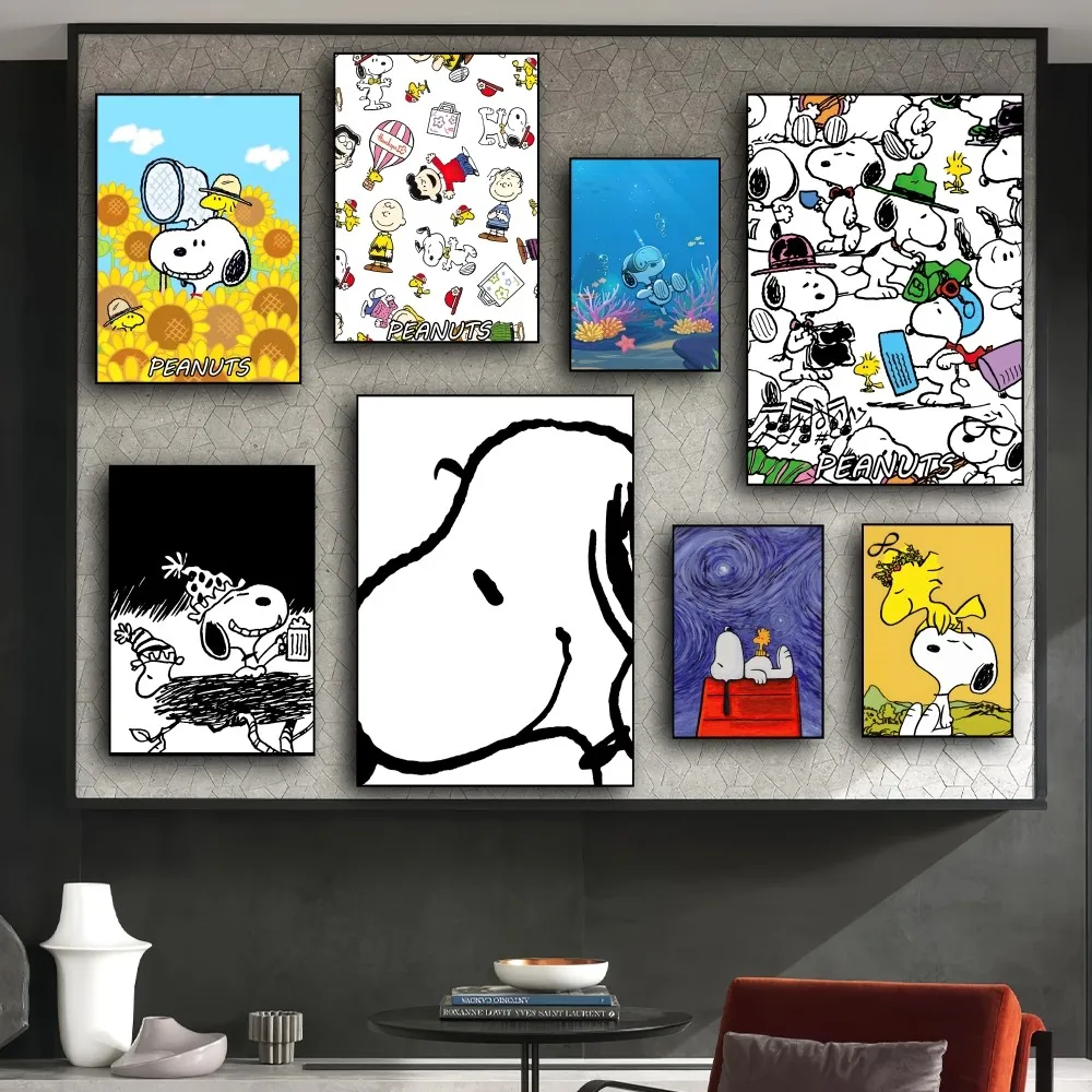 MINISO Snoopy Poster Prints Wall Pictures Living Room Home Decoration