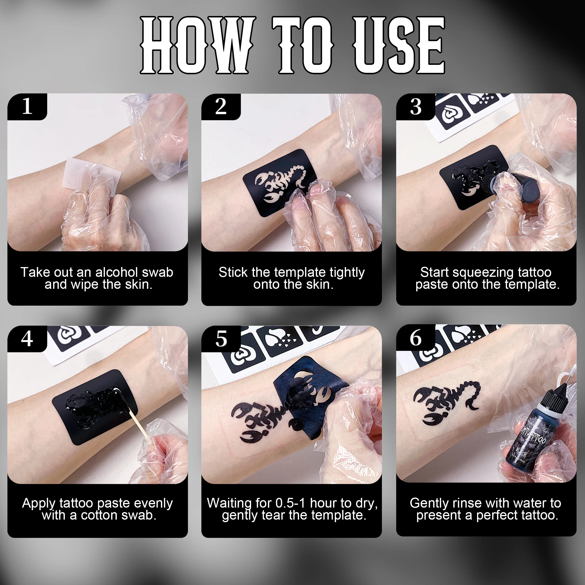 ครีมเฮนน่าสีน้ำตาลธรรมชาติออร์แกนิค 12 ชิ้น ชุดครีมเฮนน่าสำหรับสักลายชั่วคราว ครีมเฮนน่ากึ่งถาวร