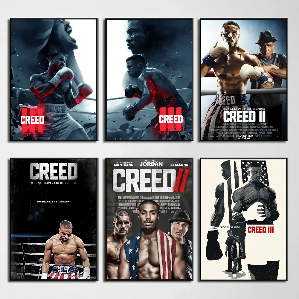 Boxing Fight Movie Creed II Poster Paper Print Home Bedroom Entrance Bar Cafe Art Painting Decoration