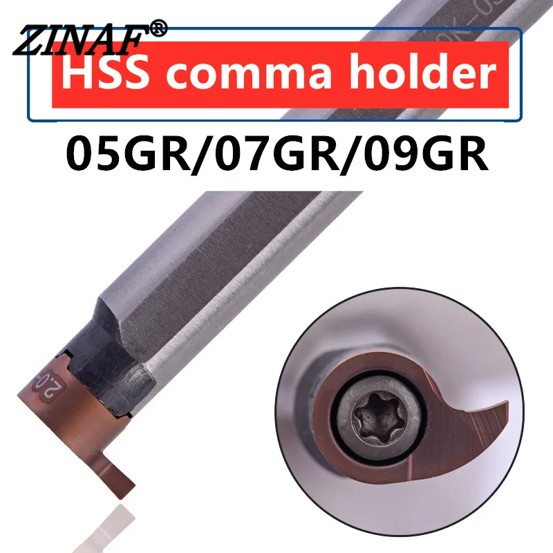 MB-05/07/09/11GR CNC inner hole grooving deep groove blade small hole grooving comma blade arc reverse tool