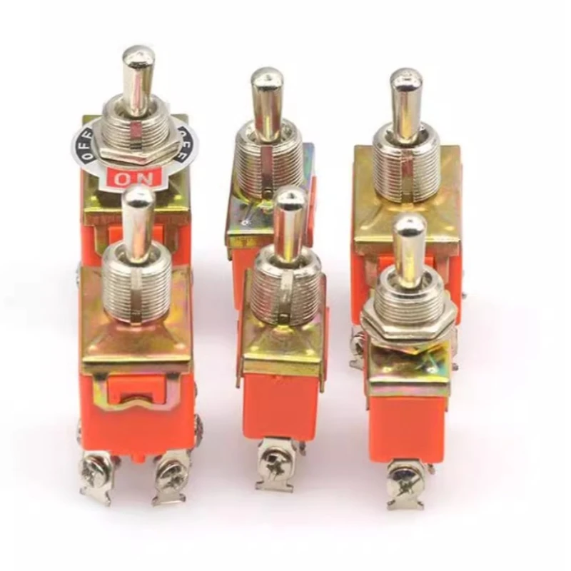 New High Quality 15A 250V SPST 2 4 6 Terminal ON OFF Toggle Switch Self-locking Waterproof Cap