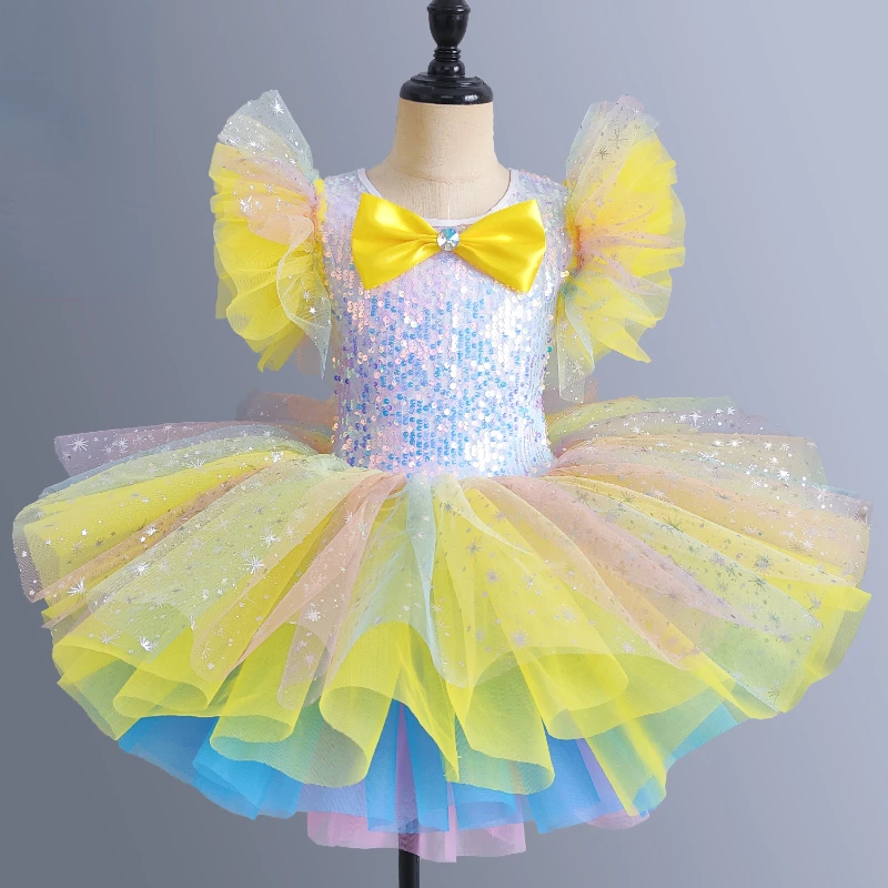 Professional Ballet Tutu Girls Ballet Dress for Kids Pancake Ballerina Birthday Party Swan Dress Ballet Costume Leotards Clothes