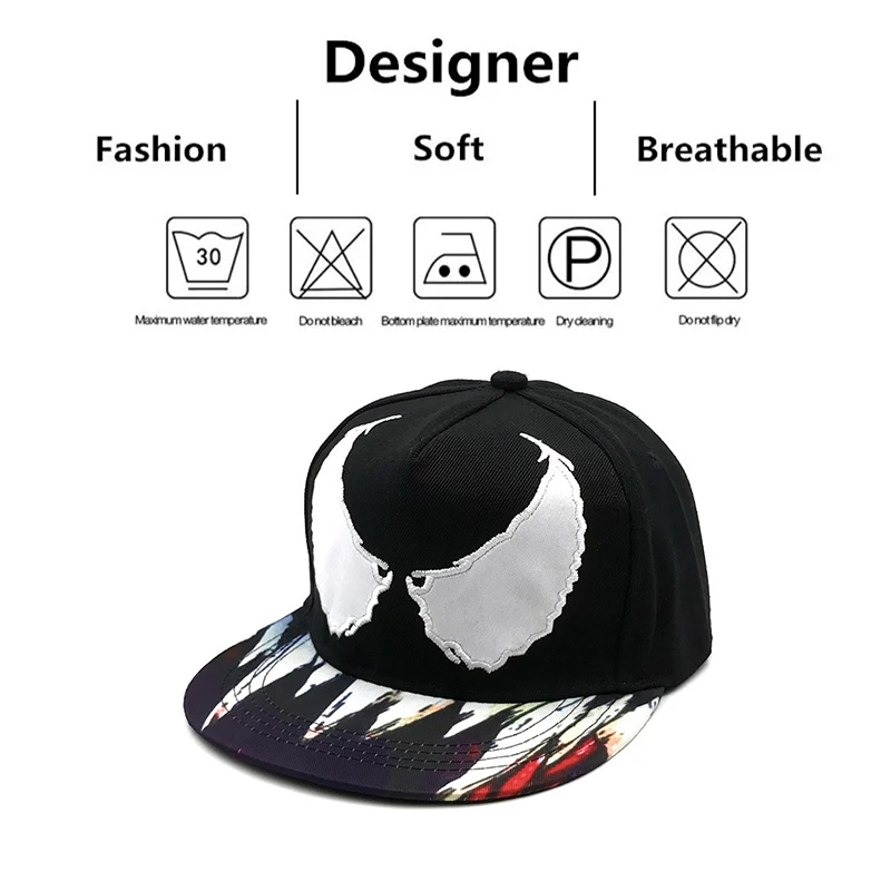 New Fashion Venom Baseball Cap For Men Mesh Fishing Snapback Hat Breathable Trucker Hats For Women Caps Adjustable