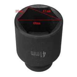 6 Point 41mm Deep Impact Socket 1 2  Drive Spindle Axle Nut Socket Hub Spindle Axle Nut Remove Install Tools