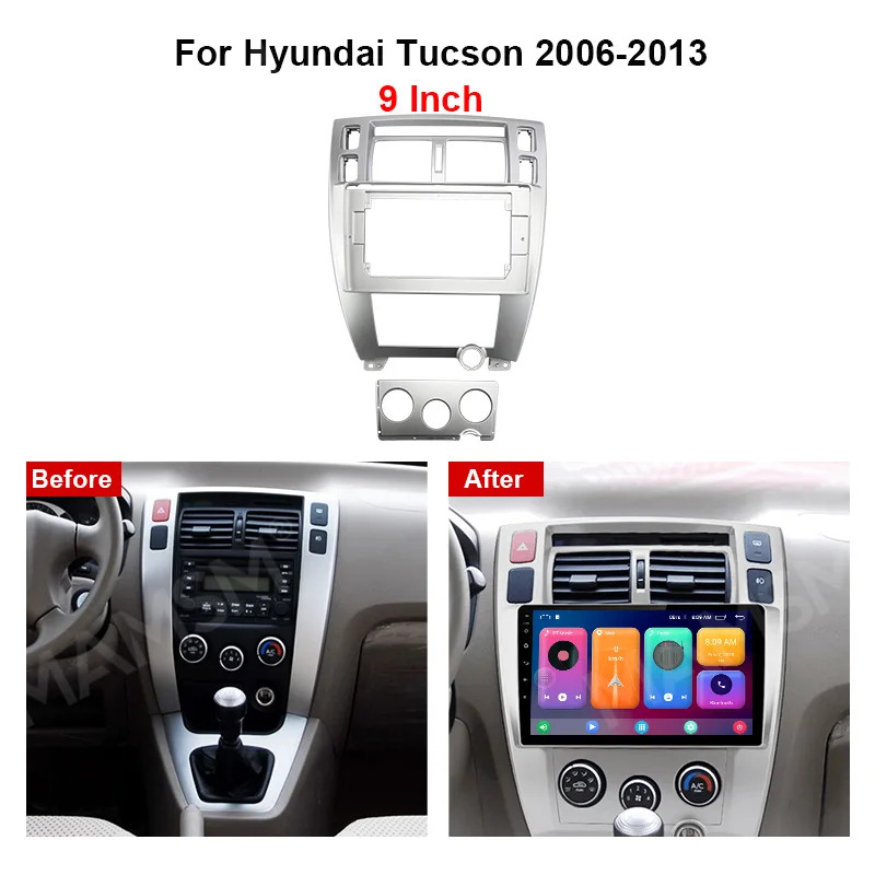 MAMSM 2006-2013 لشركة هيونداي توكسون 2 الدين راديو السيارة فآسيا كابل تسخير الأسلاك التوصيل نمط لوحة إطار الكسوة تركيب داش عدة