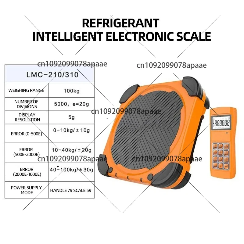 LMC-310 ميزان شحن إلكتروني لمبردات البلوتوث مع صمام شحن بقوة 220 رطل/100 كجم إضافة كمية