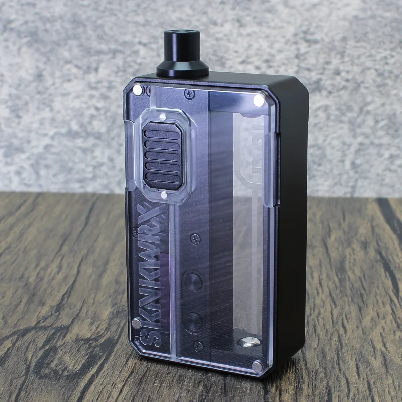 เปลี่ยนแผงประตูด้านหน้าและด้านหลังสําหรับ SXK D-01 AlO Box Mod โดย SKNKWORKX สีโปร่งใสใช้ Dotmod DotAlO อุปกรณ์เสริม